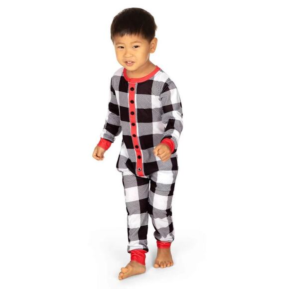 🎄 Tipsy Elves Toddler Christmas Crew Plaid Onesie Pajamas 2T 3T 4T NEW 🎅 - Picture 2 of 10